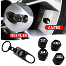 Kit LuxuCar™: 4 * Tapas de Lujo Para Válvulas + Llave