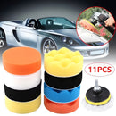 Pulimax™ Kit Almohadillas Pulidoras/Adaptador Para Taladro (11 Pcs)
